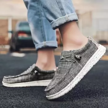 Осенние мужские туфли большого размера, мокасины, легкие, повседневные, универсальные, модные, дышащие, ленивые, эспадрильи с одной педалью 36 чёрный