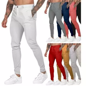 Осенние мужские узкие брюки для активного отдыха, прямые спортивные повседневные брюки, мужские повседневные брюки, одежда, рабочие брюки, брюки для отдыха M красный