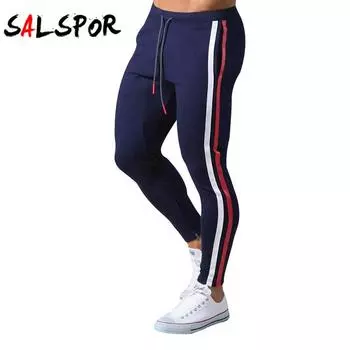 Осенние мужские узкие брюки, для спорта и отдыха, впитывающие пот, Hit Color, молния, маленькие брюки