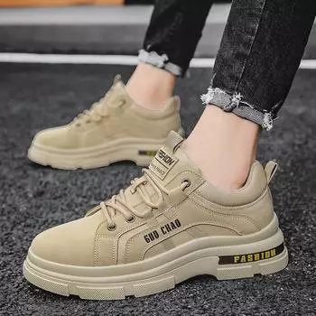 Осенние низкие плюшевые теплые рабочие ботинки, мужская мода, повседневные ботильоны, удобная нескользящая амортизирующая мужская спортивная обувь для отдыха на открытом воздухе 39