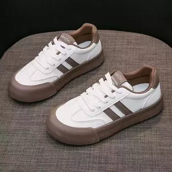 Осенние новинки Жареный клейкий рисовый пирог с начинкой из бобовой пасты Немецкие кроссовки Увеличенные низкие повседневные туфли Кроссовки в спортивном стиле на платформе 35