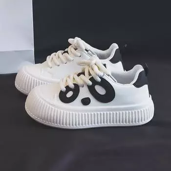 Осенние новые черно-белые женские туфли D Lites, повседневные спортивные универсальные туфли на толстой подошве для студентов, белые туфли 35 чёрный