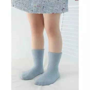 Осенние новые детские носки, дышащие, теплые, свободные, для девочек, однотонные, без косточек, универсальные, для девочек, средней длины, носки S for 0-1 years