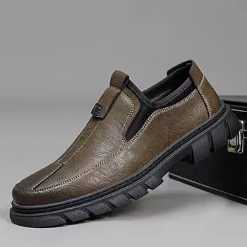 Осенние новые мужские деловые повседневные кожаные туфли, мужская мода, корейская версия, низкие туфли для инструментов, модная обувь для доски 38
