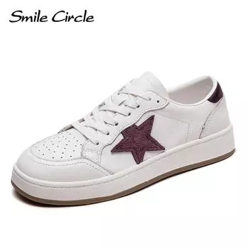 Осенние новые повседневные дышащие трендовые маленькие белые туфли, цветные туфли с плоской подошвой и женской обувью Tide 35 белый