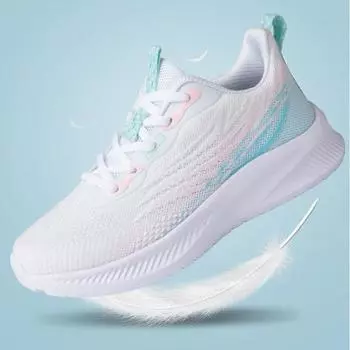 Осенние новые спортивные туфли, женские сетчатые туфли, ультралегкие дышащие нескользящие кроссовки 35 серый