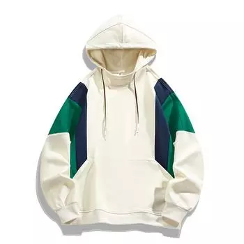 Осенние новые высококачественные парные куртки с капюшоном и прямыми карманами в цветных блоках для мужчин и женщин, модные и универсальные толстовки для мужчин S