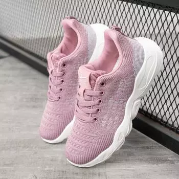 Осенние новые женские сетчатые кроссовки Huili, дышащие спортивные кроссовки для мам, мягкая подошва, дышащие модные модные туфли 0253 35
