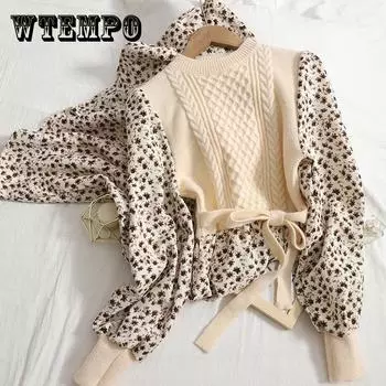 Осенние платья-свитера для женщин, пуловер, бандажное тонкое вязаное платье, зимнее милое вельветовое платье с цветочным принтом, Vestidos S чёрный