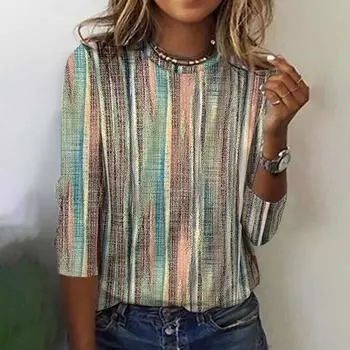 Осенние повседневные женские футболки, дизайнерские полосатые футболки с длинными рукавами, модная одежда 2024 года, новые женские толстовки, пуловеры S