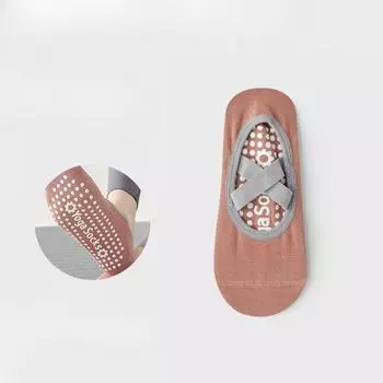 Осенние профессиональные носки для йоги, женские нескользящие носки для пилатеса, начинающие, специальные носки для занятий спортом в помещении и на полу average size (35-39 yards) оранжевый