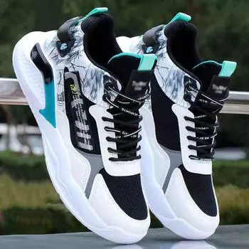 Осенние сетчатые дышащие баскетбольные кроссовки, модная обувь, высокие повседневные кроссовки для бега 39