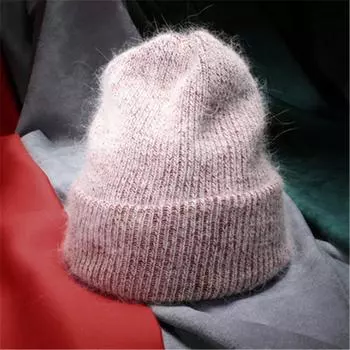 осенние шапки толстые шапки Skullies слой женские двойные шапки зимние вязаные шапки Шапка меховые Аксессуары one size красный