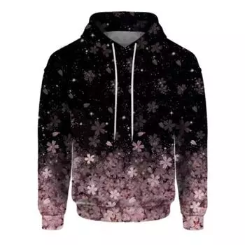 Осенние толстовки с цветочным принтом и 3D-принтом для мужчин и женщин, модные повседневные толстовки с капюшоном с длинным рукавом, уличная одежда, пуловеры, детская одежда S