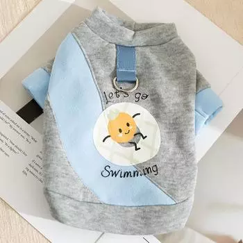 Осенние толстовки с капюшоном для маленьких собак, одежда для собак с милым принтом, модная толстовка с изображением щенка, мягкие толстовки с капюшоном для кошек, костюмы для домашних животных французского бульдога XS