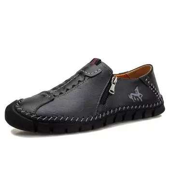 Осенние трендовые мужские кожаные туфли ручной работы из коровьей кожи для бизнеса, мужские туфли Doudou на мягкой подошве из мягкой кожи, маленькие молодежные повседневные туфли 38