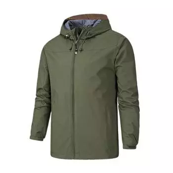 Осенние ветровки Зимняя куртка Charge Мужская тонкая ветровка с капюшоном Пальто ветрозащитное водонепроницаемое мужское тактическое пальто черного цвета S синий