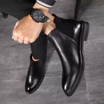 Осенние высокие ботинки мужские ботинки Martin мужские повседневные бархатные мужские ботинки британские короткие ботинки S08-A 43 коричневый