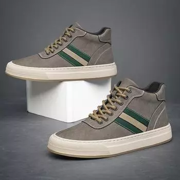 Осенние высококачественные высокие ботинки для мужчин, утолщенная спортивная обувь для мужчин, походная обувь для путешествий 38 коричневый