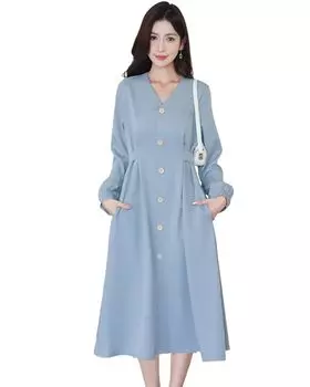 Осенние женщины в их Женщины в их офисных рабочих рубашках Нежное хорошее однотонное платье для взрослых [Collecala] Одежда, Женское кимоно, 20-е, 30-е годы,