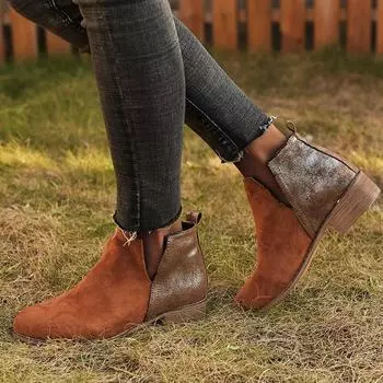 Осенние женские ботильоны с леопардовым принтом, модные женские ботильоны с круглым носком, сексуальные теплые ботильоны с леопардовым принтом, Botas Mujer 35