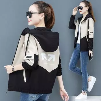 Осенние женские куртки, повседневная ветровка с капюшоном, женское базовое пальто, легкая куртка на молнии, верхняя одежда M красный