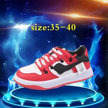 Осенние женские низкие кроссовки, новые универсальные модные студенческие кроссовки, удобные повседневные баскетбольные кроссовки 35 красный