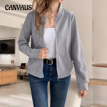 Осенние женские топы больших размеров, однотонные, с длинным рукавом, повседневная куртка S чёрный