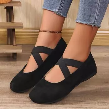 Осенние женские туфли Мэри Джейн на плоской подошве, балетки с круглым носком, женские туфли с пряжкой на ремешке, женские черные туфли с закрытым носком 36