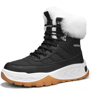 Осенние/зимние ботинки Высокие бархатные теплые мужские ботинки Нескользящие износостойкие зимние ботинки Мужские зимние ботинки 44 белый