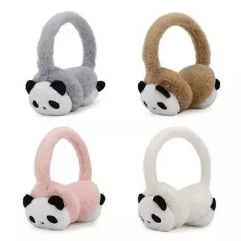 Осенние зимние наушники женские мужские утеплители для ушей плюшевые милые панды регулируемые наушники-вкладыши
