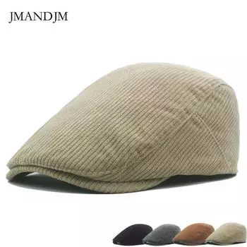 Осенний берет мужской вельветовый британский винтажный шляпа художника повседневная модная шляпа передовая регулируемая шляпа газетчика Adjustable серый