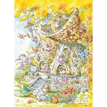 Осенний Дом Феи (Мини) Иллюстрация пазла 1000 деталей, популярная корейская головоломка