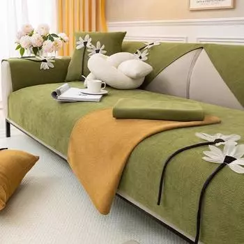 Осенний домашний нескользящий однотонный диван-подушка для дивана из шенилла чехол для дивана Funda Коврик для дивана Чехлы для дивана Коврик 70X70