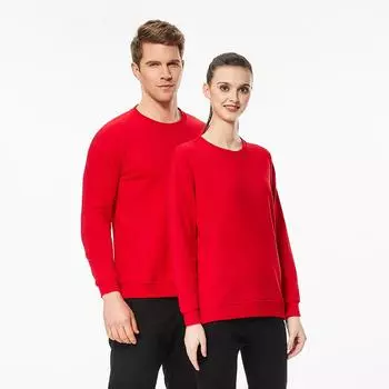 Осенний хлопковый свитер с круглым вырезом для мужчин и женщин, повседневная модная одежда с длинными рукавами для пар, уличный модный бренд унисекс, воздухопроницаемость S белый