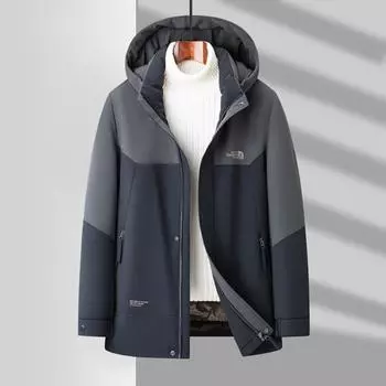 Осенний и зимний белый гусиный пух можно вынуть из подкладки, средние и длинные модели, одно платье и три теплых пальто. 170 синий