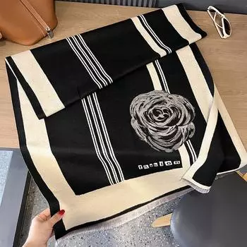 Осенний и зимний шарф женский кашемировый розовый холодный ветер двухсторонний двухцелевой шарф кондиционер теплый шарф 185 серый