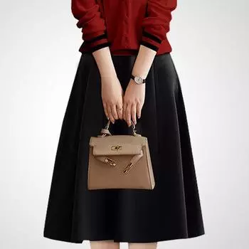 Осенний костюм в западном стиле, ретро, красный, с большой юбкой-клеш, модный Black (one-piece skirt) M