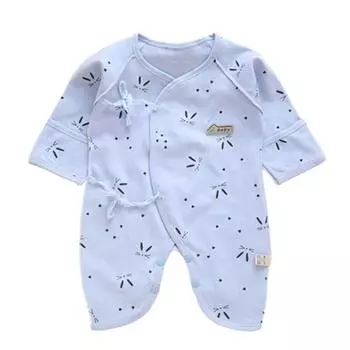 Осенний милый комбинезон для новорожденных, хлопковые детские пижамы с длинными рукавами, одежда с мультяшным принтом для маленьких девочек и мальчиков, От 0 до 3 месяцев One Size