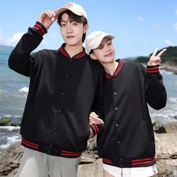 Осенний мужской и женский модный свитер Pearl Series, тонкая модная бейсбольная куртка с длинными рукавами, застегивающаяся на пуговицы бейсбольная рубашка, тренчкот Stand Up S красный