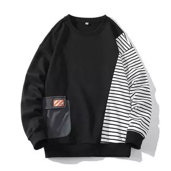 Осенний мужской свитер с длинным рукавом и круглым вырезом, спортивный пуловер, рубашка-свитер M