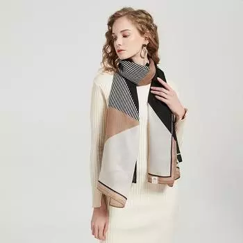 Осенний новый хлопковый и льняной шарф, женский шелковый шарф в стиле ретро, цвет хаки, черный длинный шарф, декоративная тонкая шаль 180*90cm