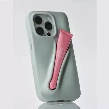 Осенний новый Rho DIY помада помада силиконовый чехол для iPhone 16 15 14 13 12 11 Pro Max Plus держатель телефона защитный чехол For iPhone 11&No Lipstick серый