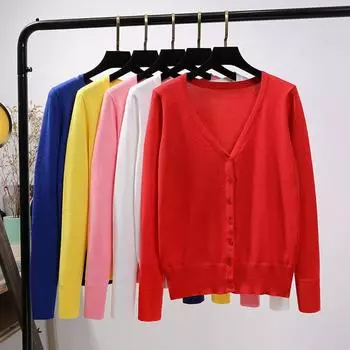 Осенний новый тонкий свободный вязаный кардиган свитер для женщин зимняя мода больших размеров кардиганы куртка с длинным рукавом однотонный повседневный трикотаж пальто топы 25060 M белый