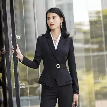 Осенний офисный женский топ Pioneer, однотонное пальто с длинными рукавами, кардиган на пуговицах, повседневный темно-синий кулон, облегающий женский винно-красный пиджак S