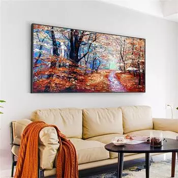 Осенний пейзаж, эстетические настенные художественные картины на холсте, принты, современное произведение искусства, гостиная, висячие плакаты, фотографии, домашний декор, без рамки 20*40cm