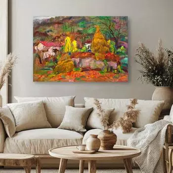 Осенний пейзаж Плакаты Печать Холст Картина Настенное искусство для гостиной Домашний декор 20x30cm