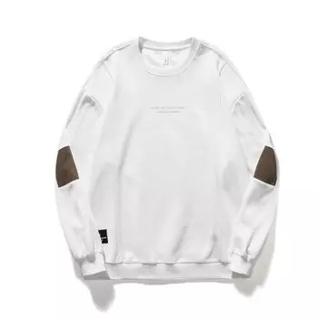 Осенний плотный свитер с круглым вырезом в тон цвета, мужской свободный, большого размера, для полных людей, американский ретро, повседневный, черный топ Tide M