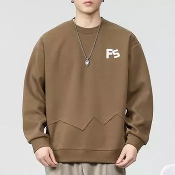 Осенний пуловер, американский свитер, мужской, свободный, большого размера, с круглым вырезом и длинным рукавом, модный бренд M