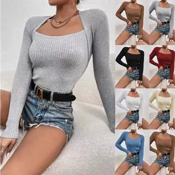 Осенний пуловер с квадратным вырезом, свитера, женский вязаный свитер, топ, зимний трикотаж, нижний свитер, блузка 2XL белый